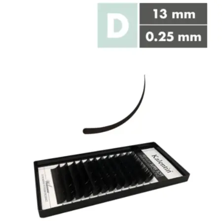 Kalentin Extensiones De Pestañas Clásicas Curva D 0,25 13mm